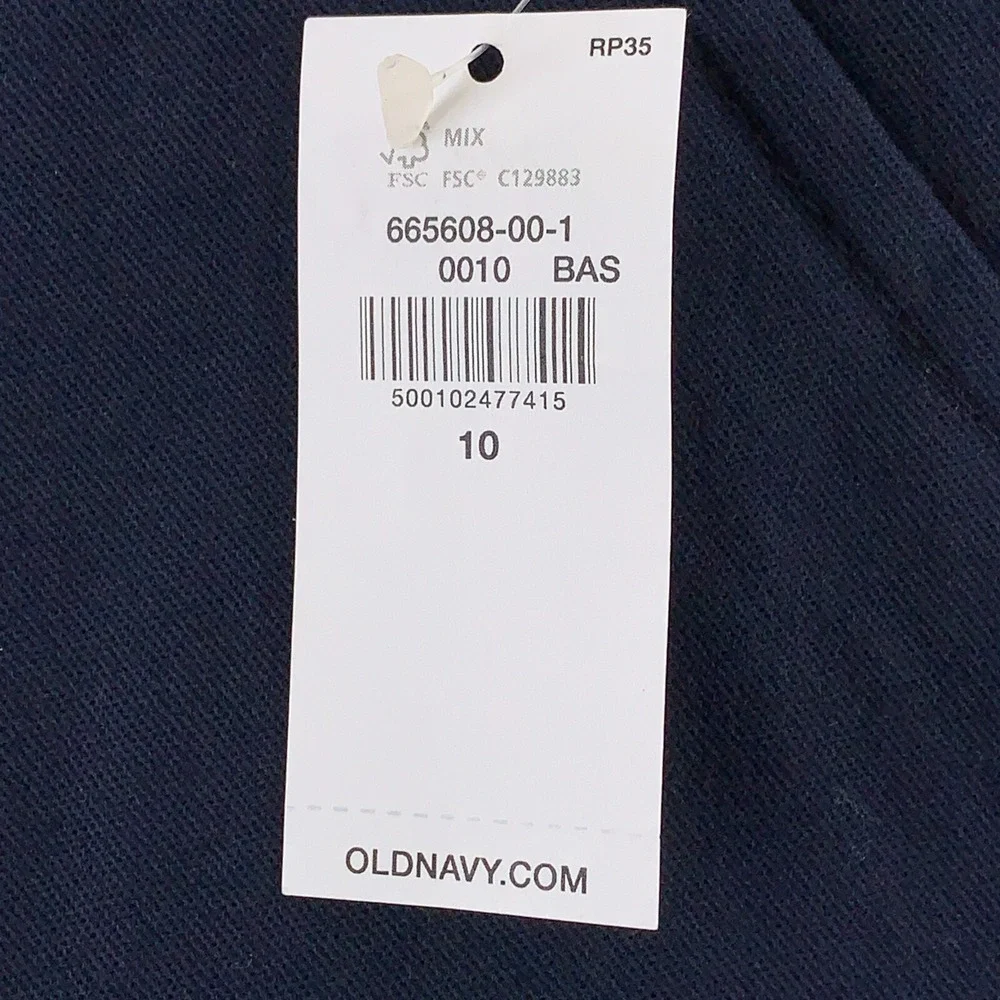 Old Navy Boys Size 10 Blue Slim Fit Chino School Uniform Pants NWT